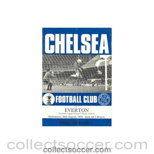 1970 - Chelsea v Everton official programme 26/08/1970