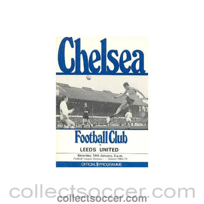 1970 - Chelsea v Leeds United official programme 10/01/1970 - Collect Soccer