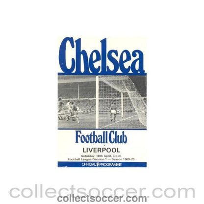 1970 - Chelsea v Liverpool official programme 18/04/1970 - Collect Soccer