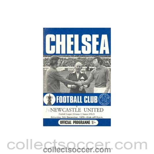 1970 - Chelsea v Newcastle United official programme 05/12/1970 Football League