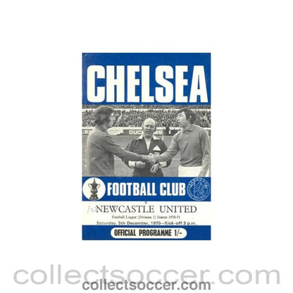 1970 - Chelsea v Newcastle United official programme 05/12/1970 Football League - Collect Soccer