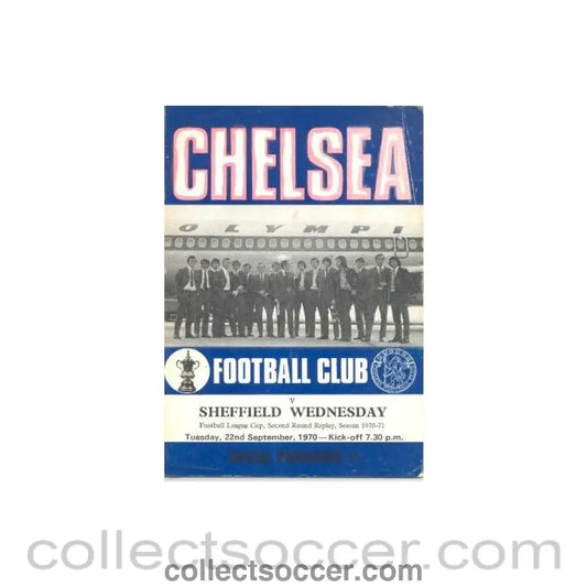 1970 - Chelsea v Sheffield Wednesday official programme 22/09/1970 Football League half price