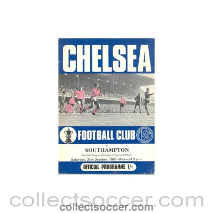 1970 - Chelsea v Southampton official programme 31/10/1970 Football League, half price - Collect Soccer