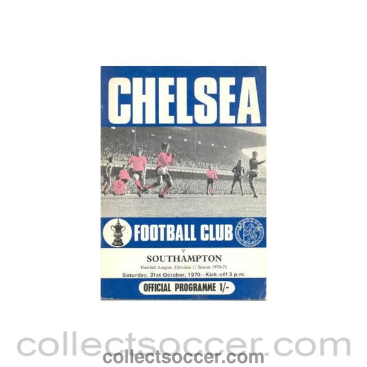 1970 - Chelsea v Southampton official programme 31/10/1970 Football League half price