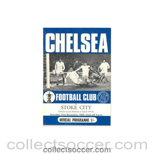 1970 - Chelsea v Stoke City official programme 21/11/1970