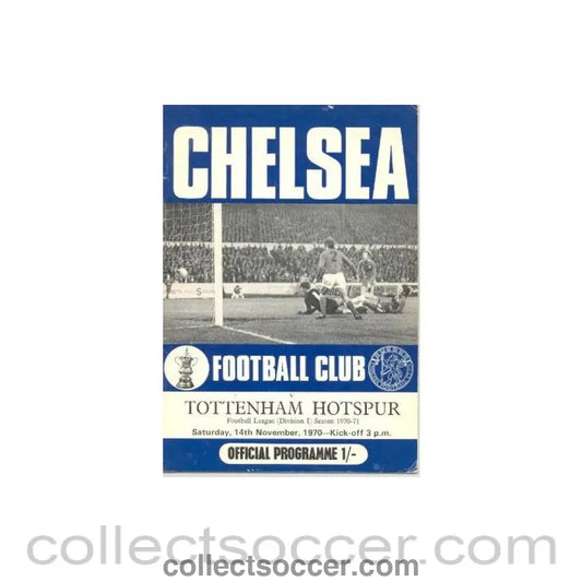 1970 - Chelsea v Tottenham Hotspur official programme 14/11/1970