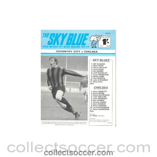 1970 - Coventry City vChelsea official programme 28/02/1970