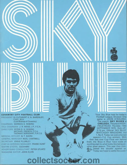 1970 Coventry v Chelsea official programme 19/09/1970 - Collect Soccer