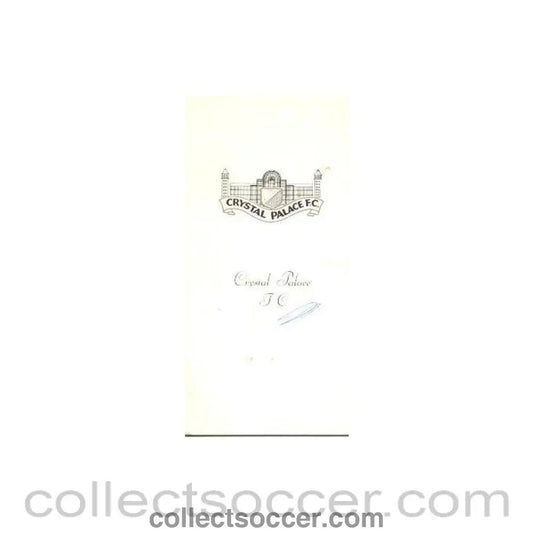 1970 - Crystal Palace v Arsenal official programme 28/10/1970 Football League - Collect Soccer