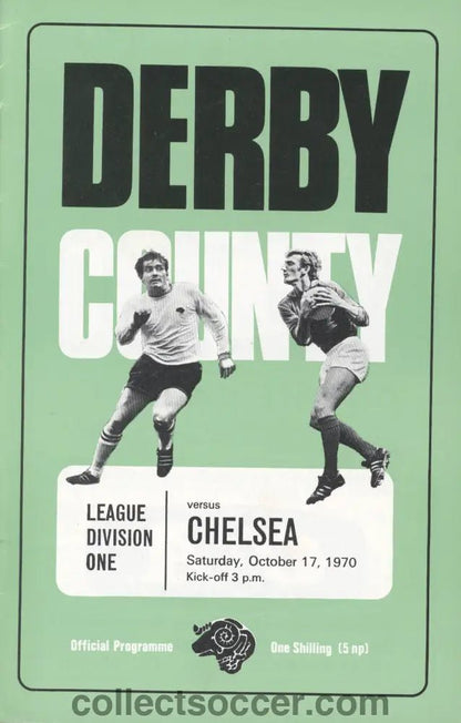 1970 Derby County v Chelsea official programme 17/10/1970 - Collect Soccer
