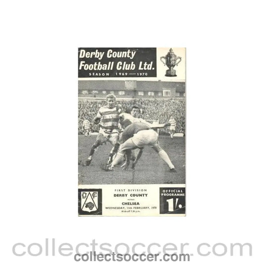 1970 - Derby County vChelsea official programme 11/02/1970