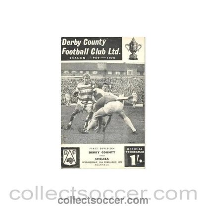 1970 - Derby County vChelsea official programme 11/02/1970 - Collect Soccer
