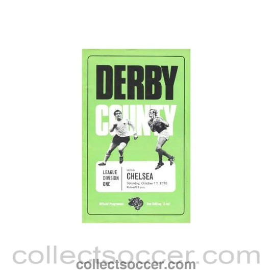 1970 - Derby County vChelsea official programme 17/10/1970