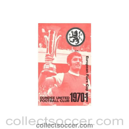 1970 - Dundee United v Grasshopper Club Zurich European Fairs' Cup First Round First Leg official programme 15/09/1970 - Collect Soccer