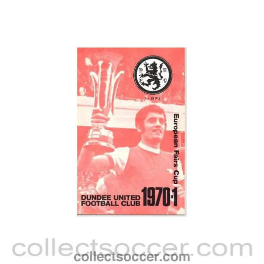 1970 - Dundee United v Sparta Prague European Fairs Cup Second Round Second Leg official programme 04/11/1970 - Collect Soccer