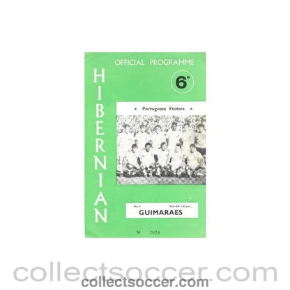 1970 - Hibernian v Guimaraes official programme 14/10/1970 - Collect Soccer