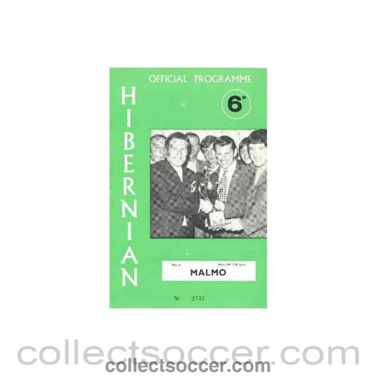 1970 - Hibernian v Malmo official programme 16/09/1970 - Collect Soccer