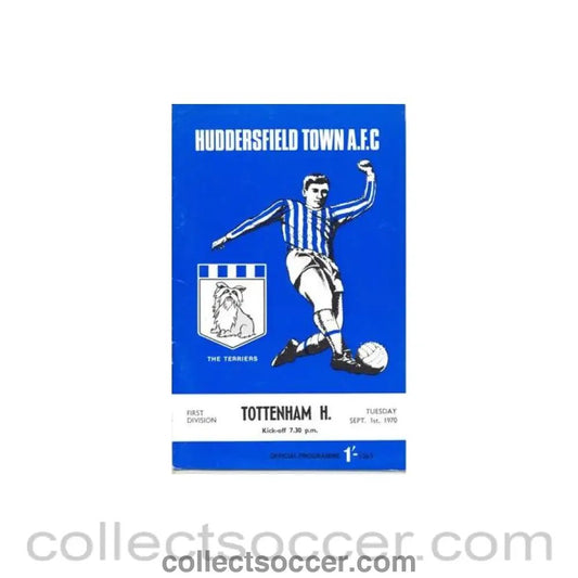 1970 - Huddersfield Town v Tottenham Hotspur official programme 01/09/1970 Football League - Collect Soccer