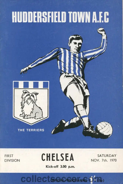 1970 Huddersfield v Chelsea official programme 07/11/1970 - Collect Soccer