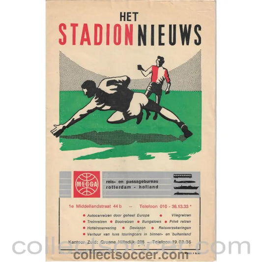 1970 - 1970 Club World Cup Final Feyenoord v Estudiantes Programme - Collect Soccer
