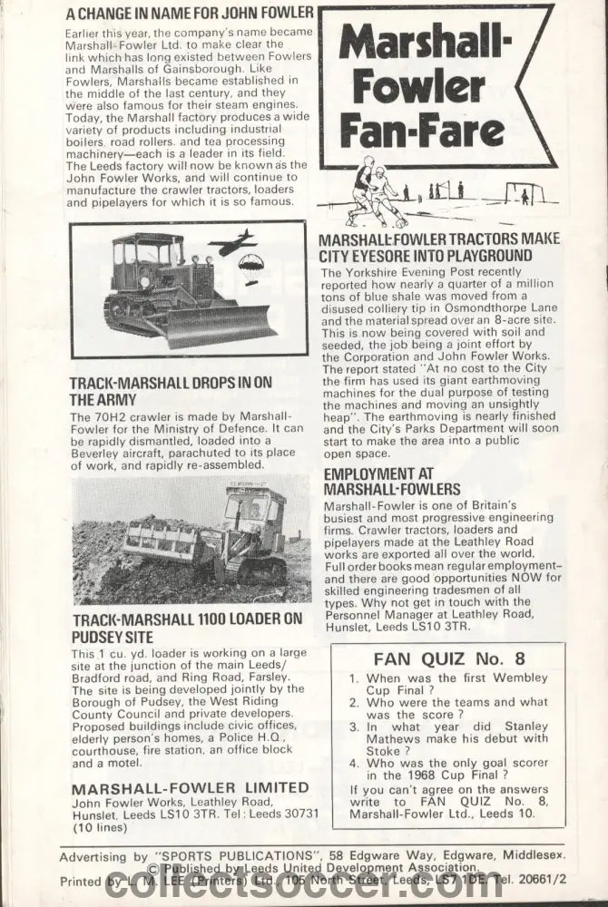 1970 Leeds v Chelsea official programme 05/09/1970 - Collect Soccer