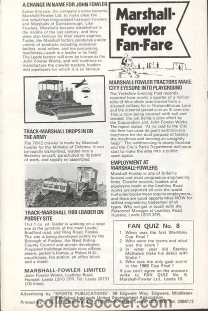 1970 Leeds v Chelsea official programme 05/09/1970 - Collect Soccer