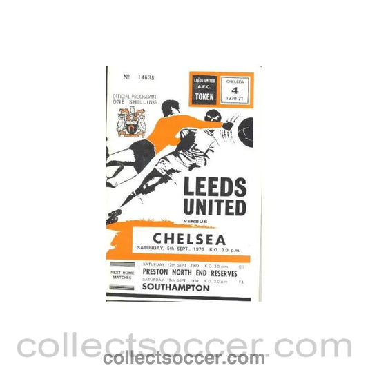 1970 - Leeds vChelsea official programme 05/09/1970