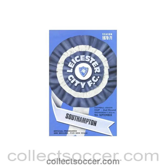 1970 - Leicester City v Southampton official programme 09/09/1970 Football League - Collect Soccer