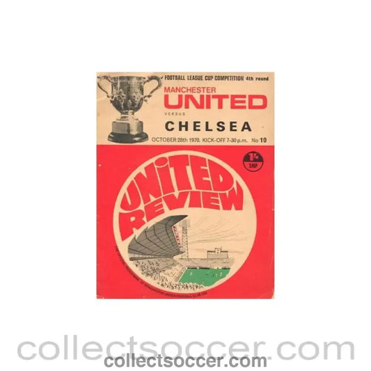 1970 - Manchester United v Chelsea League Cup 4th Round 28/10/1970 - Collect Soccer