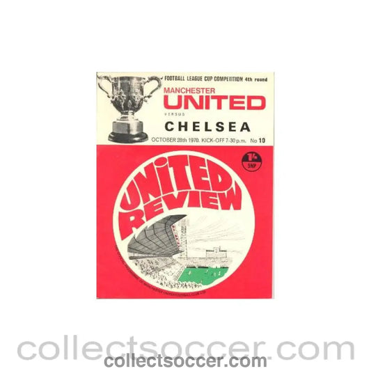 1970 - Manchester United v Chelsea official programme 28/10/1970 Football League