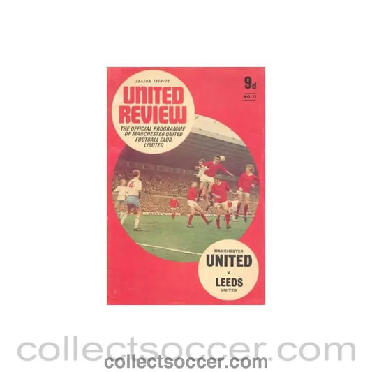 1970 - Manchester United v Leeds United official programme 26/01/1970 Football League, half price - Collect Soccer
