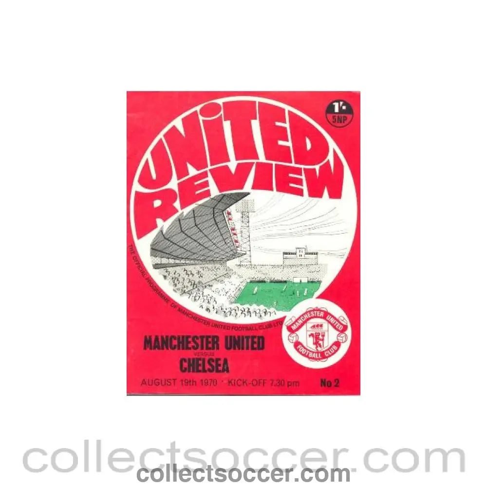 1970 - Manchester United vChelsea official programme 19/08/1970
