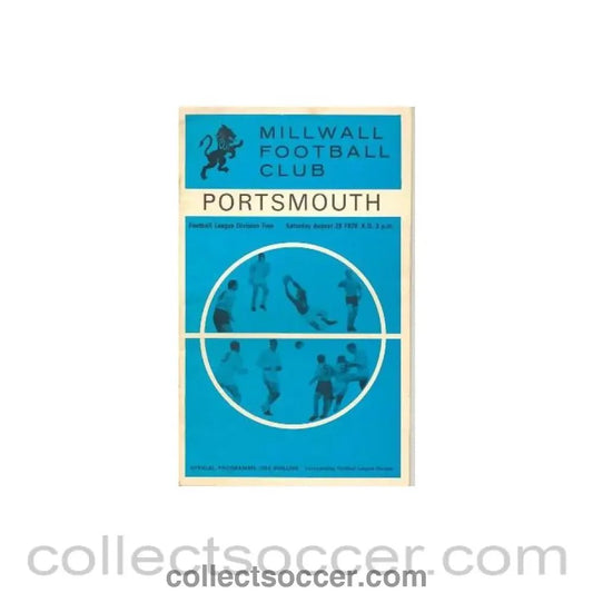 1970 - Millwall v Portsmouth official programme 29/08/1970 - Collect Soccer