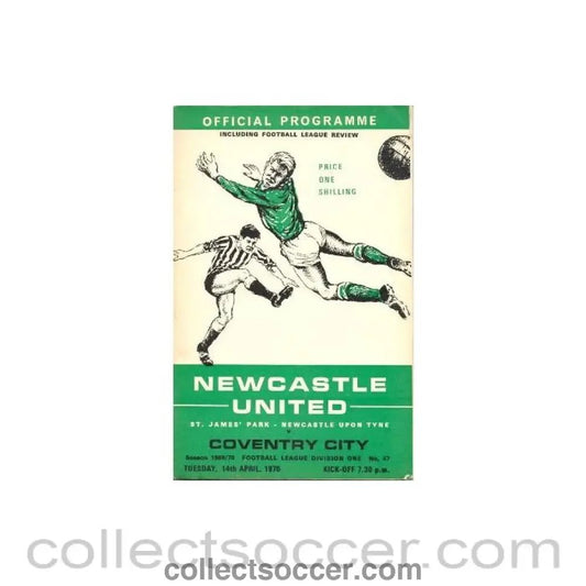 1970 - Newcastle United v Coventry City official programme 14/04/1970 Football League - Collect Soccer