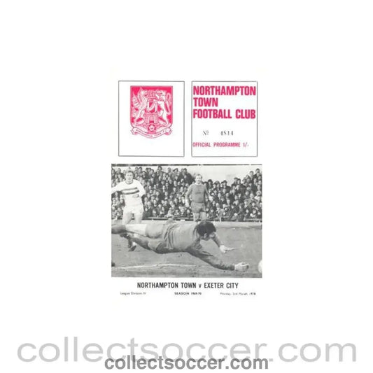 1970 - Northampton Town v Exeter City official programme 02/03/1970 Football League - Collect Soccer