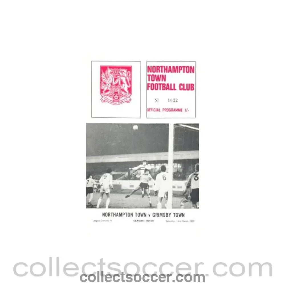 1970 - Northampton Town v Grimsby Town official programme 14/03/1970 Football League - Collect Soccer