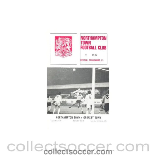 1970 - Northampton Town v Grimsby Town official programme 14/03/1970 Football League - Collect Soccer