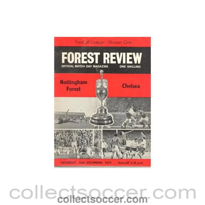 1970 - Nottingham Forest vChelsea official programme 12/12/1970