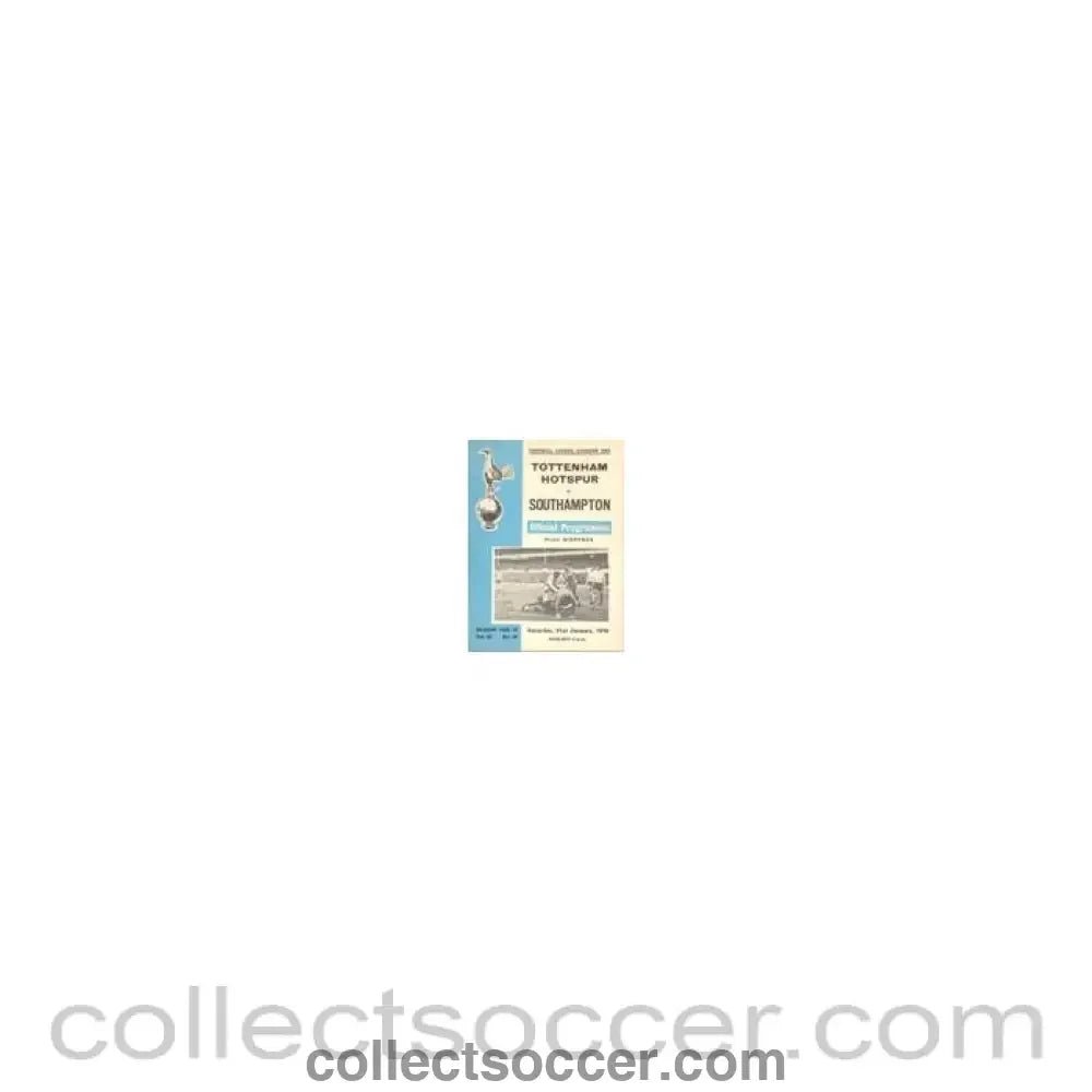 1970 - Tottenham Hotspur v Southampton official programme 31/01/1970 - Collect Soccer