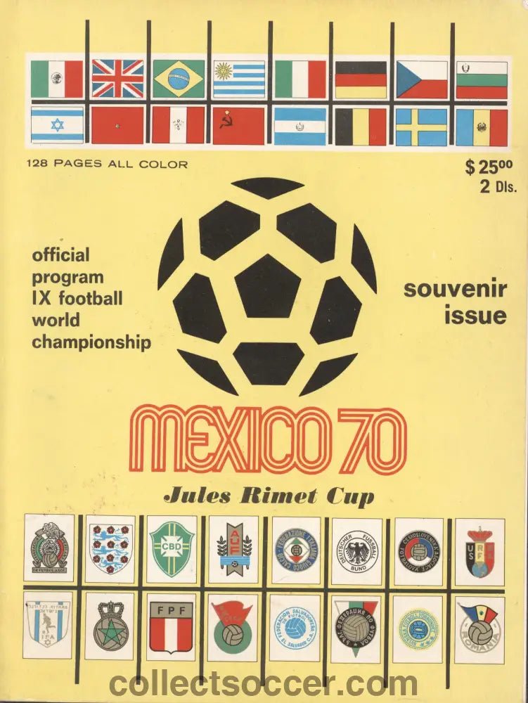 1970 World Cup Final Mexican Official Tournament Programme - Collect Soccer