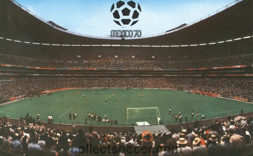 1970 World Cup Official Postcard of the Aztec Stadium