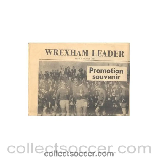 1970 - Wrexham Leader newspaper promotion souvenir 01/05/1970