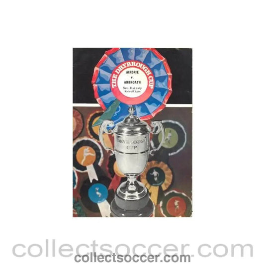 1971 - Airdrie v Arbroath official programme 31/07/1971 Drybrough Cup - Collect Soccer