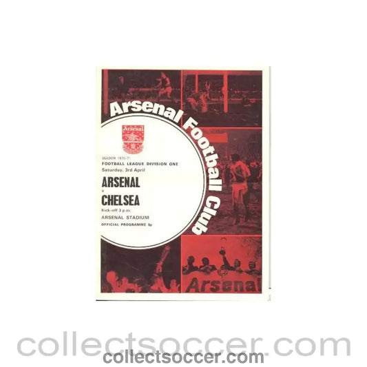 1971 - Arsenal v Chelsea official programme 03/04/1971