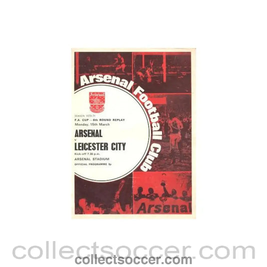 1971 - Arsenal v Leicester City official programme 15/03/1971