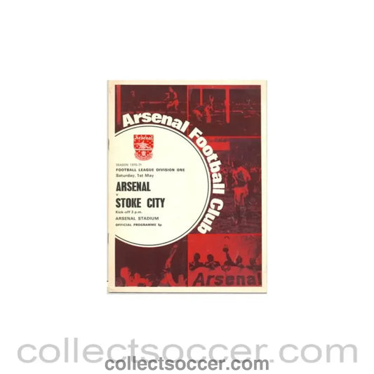 1971 - Arsenal v Stoke City official programme 01/05/1971