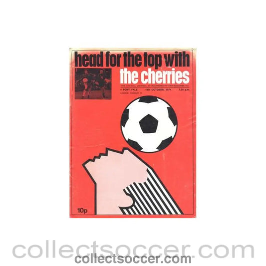 1971 - Bournemouth v Port Vale official programme 19/10/1971 Football League