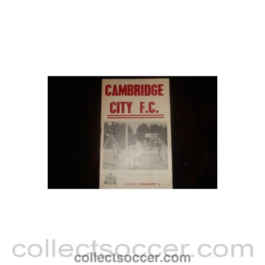 1971 - Cambridge City v Gelsenkirchen 07, Germany official programme 23/11/1971, Semi - Professional International - Collect Soccer