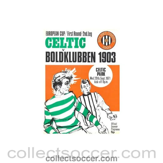 1971 - Celtic v Boldklubben EC Programme 29/09/1971 - Collect Soccer