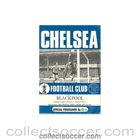 1971 - Chelsea v Blackpool official programme 06/03/1971